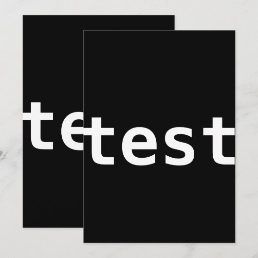 test-uitnodiging kaart (Voorkant / Achterkant)