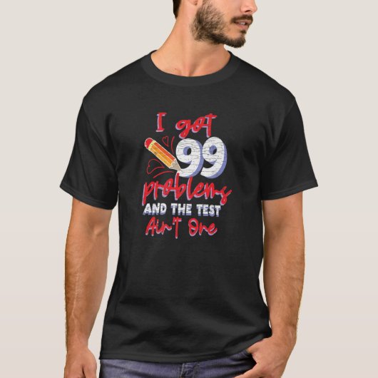 Test van de Teacher van het examen T-shirt (Voorkant)