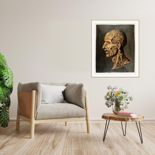  Testa Anatomica - Grote Kunstdruk Poster