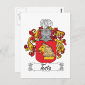 Testa Family Crest Briefkaart (Voorkant / Achterkant)