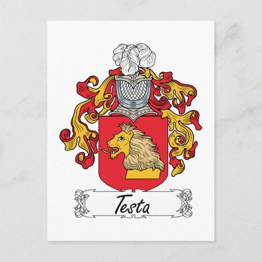 Testa Family Crest Briefkaart (Voorkant)