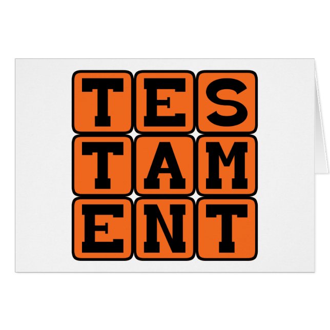 Testament, Bewijs van Feit (Voorkant Horizontaal)