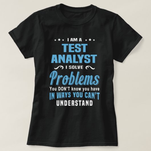 testanalist t-shirt (Design voorkant)