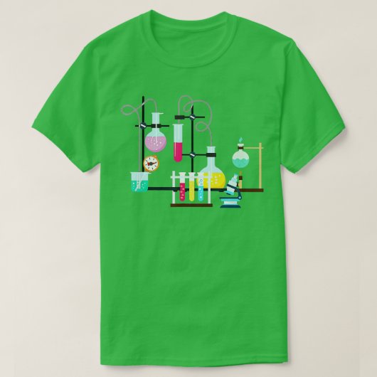 Testbuis Chemistry Laboratory Science Funny Gift T-shirt (Design voorkant)
