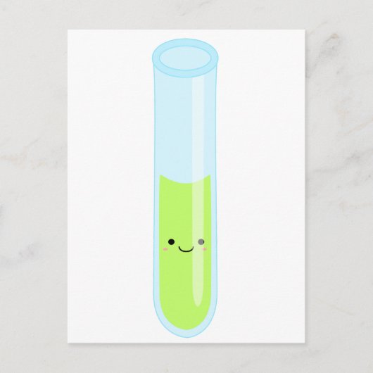 Testbuis Geeky kawaii Briefkaart (Voorkant)
