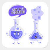Testbuischemie denk ik dat je overreageert vierkante sticker (Voorkant)