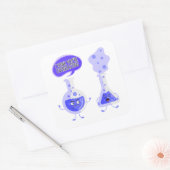Testbuischemie denk ik dat je overreageert vierkante sticker (Envelop)