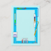 TESTBUIZEN VAN HET LABORATOBEELD VAN CHEMISTRY VIS VISITEKAARTJE (Achterkant)