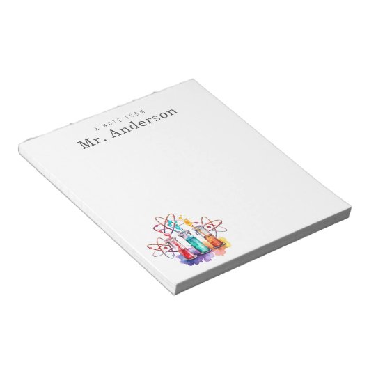 Testbuizen voor scheikundeleraren notitieblok (Schuin)