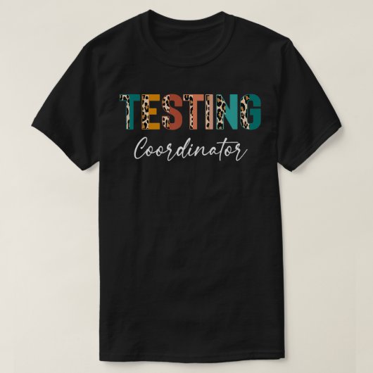 Testcoördinator testdag voor testleraar t-shirt (Design voorkant)