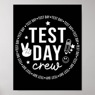 Testdag bemanning Funny Testing Teacher School Poster