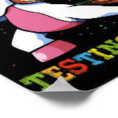 Testdag Dabbing Eenhoorn Testing Squad Meisjes . Poster (Hoek)