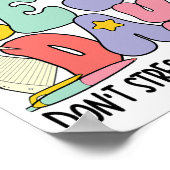 Testdag Dont Stress Doe je beste leraar testen Poster (Hoek)