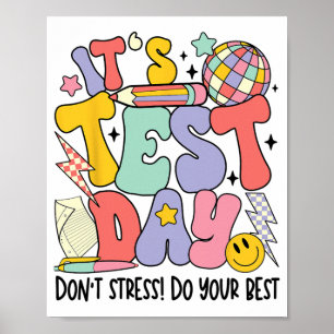 Testdag Dont Stress Doe je beste leraar testen Poster