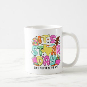 Testdag Dont Stress Doe je beste testleraar Koffiemok