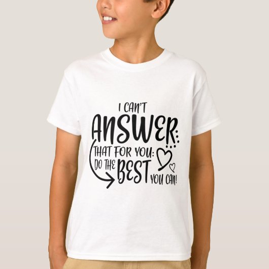 Testdag Examen Proctor Testen Schattige T-shirt (Voorkant)