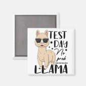 Testdag Geen Prob Lama Leraar Student Examen Test Magneet (Voorkant / Achterkant)