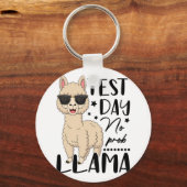 Testdag Geen Prob Lama Leraar Student Examen Test  Sleutelhanger (Voorkant)