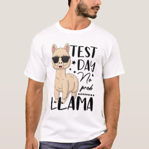 Testdag Geen Prob Lama Leraar Student Examen Test T-shirt