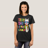 Testdag geen Prob Llama Cute Llama Testing T-shirt (Voorkant volledig)