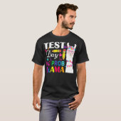 Testdag geen Prob Llama Funny Teacher Testing T-Sh T-shirt (Voorkant volledig)