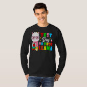 Testdag geen Prob Llama Happy Testing Day Vorige d T-shirt (Voorkant volledig)
