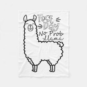 Testdag geen Prob-llama Llama Testdag voor leraren Fleece Deken