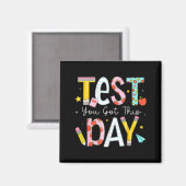 Testdag Heb Dit voor Student Kinderen Leraar Staat Magneet (Voorkant / Achterkant)
