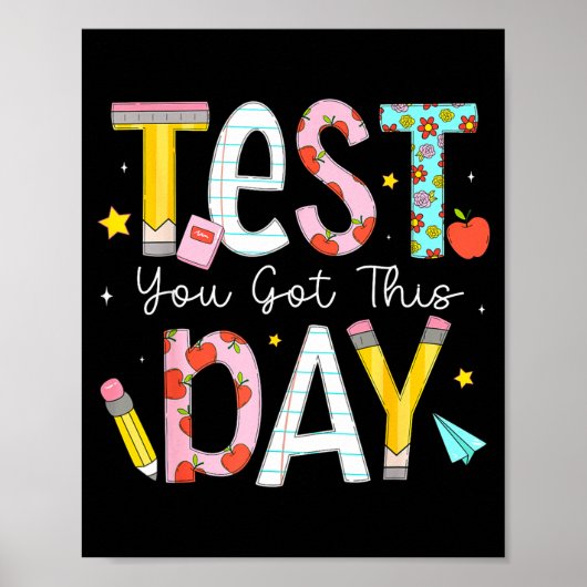 Testdag Heb Dit voor Student Kinderen Leraar Staat Poster (Voorkant)