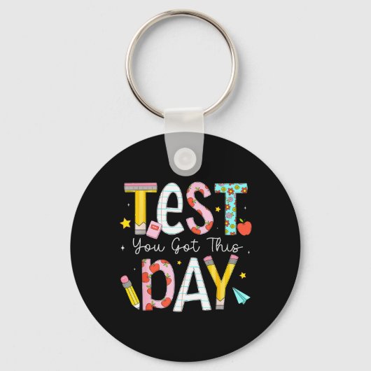 Testdag Heb Dit voor Student Kinderen Leraar Staat Sleutelhanger (Voorkant)