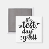 Testdag Het Is Testdag Mensen Examen Leraar Magneet (Voorkant / Achterkant)