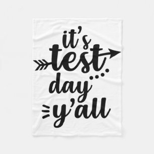 Testdag Het is testdag Yall examen leraar Fleece Deken