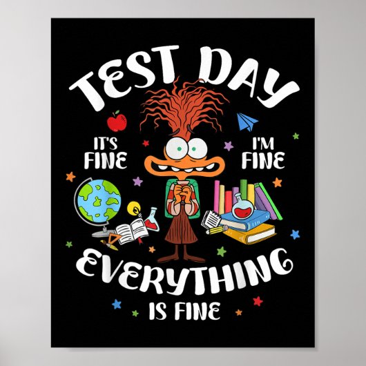 Testdag is prima in orde Alles is prima Testi Poster (Voorkant)