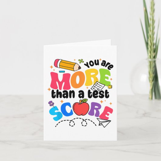 Testdag Je bent meer dan een testscore Kaart (Voorkant)