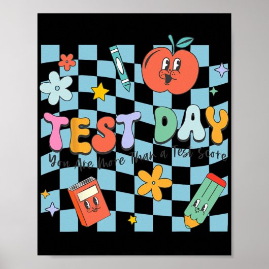 Testdag je bent meer dan een testscore leraar poster (Voorkant)