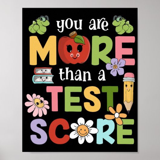 Testdag Je bent meer dan een testscore Mannen WOM Poster (Voorkant)