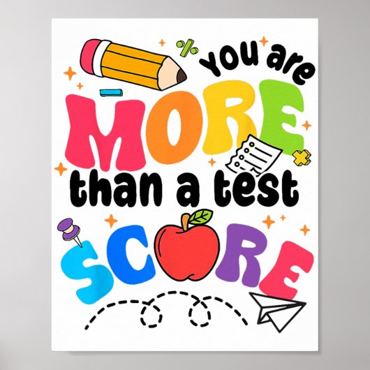 Testdag Je bent meer dan een testscore Poster (Voorkant)