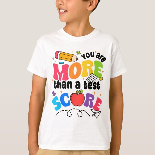 Testdag Je bent meer dan een testscore T-shirt (Voorkant)