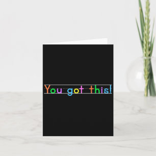 Testdag Je Haalt Het! Motiverende Leraar Student Kaart