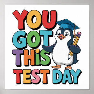 Testdag Je hebt deze grappige pinguïn Poster
