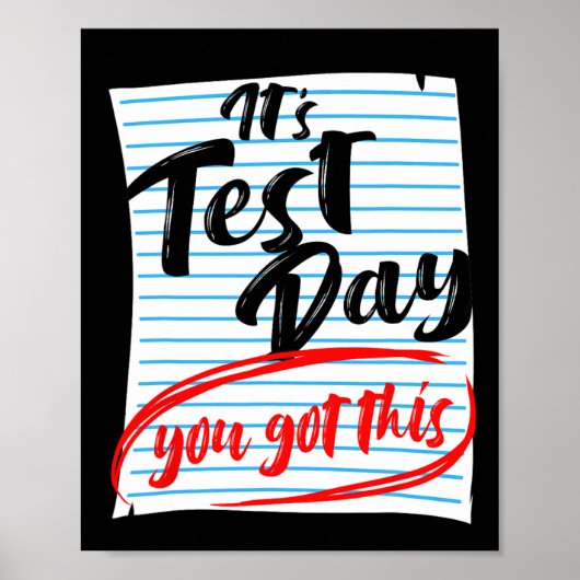 Testdag Je hebt deze leraar laten testen Poster (Voorkant)