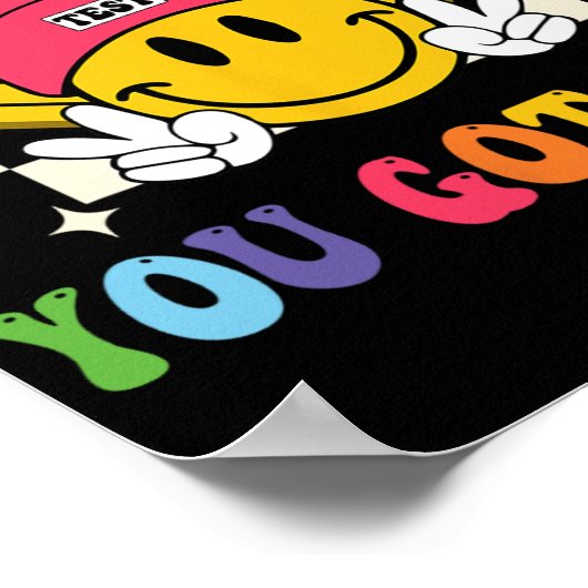 Testdag Je hebt deze leraar Student Test Dag Poster (Hoek)