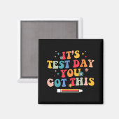 Testdag Je hebt deze leraar testdag Groovy Magneet (Voorkant / Achterkant)