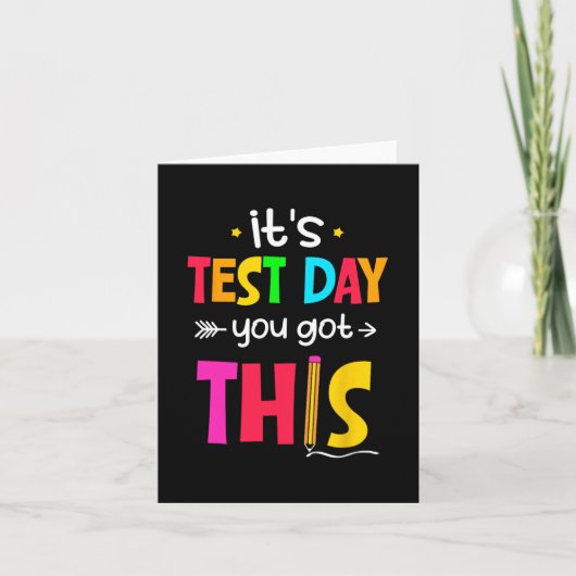 Testdag Je hebt deze testdag leraar student Kaart (Voorkant)