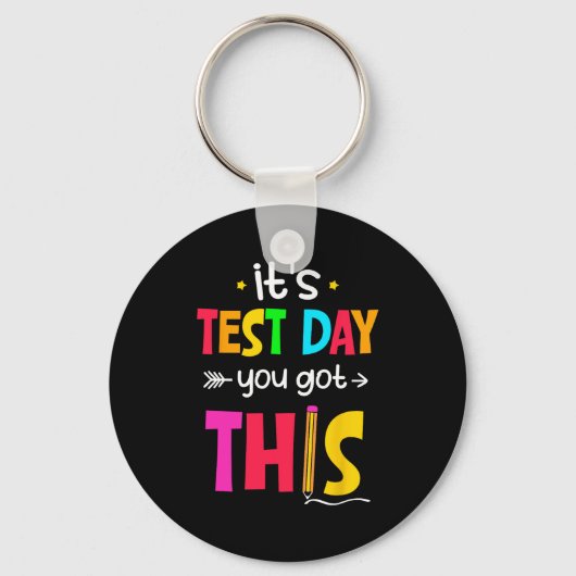 Testdag Je hebt deze testdag leraar student Sleutelhanger (Voorkant)