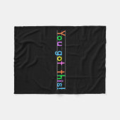 Testdag Je Kan Het! Motiverende Leraar Student Fleece Deken (Voorkant (Horizontaal))