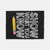 Testdag Kunst voor Mannen Vrouwen Docent Testen Te Fleece Deken (Voorkant (Horizontaal))