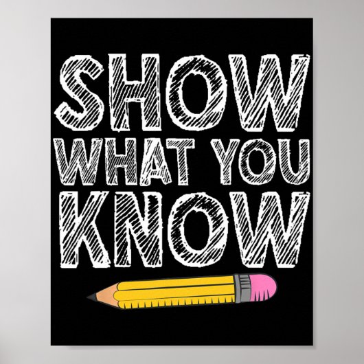 Testdag Kunst voor Mannen Vrouwen Docent Testen Te Poster (Voorkant)