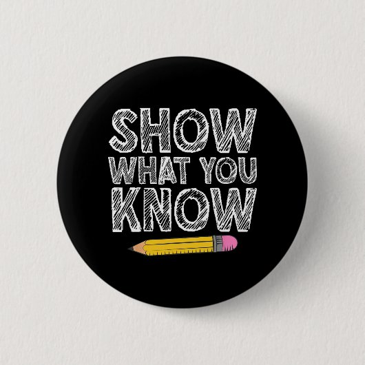 Testdag Kunst voor Mannen Vrouwen Docent Testen Te Ronde Button 5,7 Cm (Voorkant)