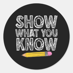 Testdag Kunst voor Mannen Vrouwen Docent Testen Te Ronde Sticker
